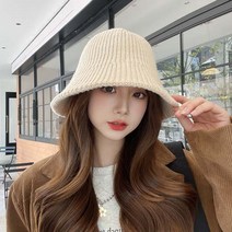 데일로엔 여성용 베이직 데일리 니트 벙거지 모자