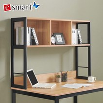 e스마트 스틸철망 책상책꽂이 1200, 아카시아_블랙