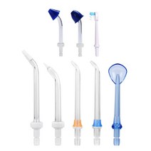 핫 5 노즐 팁 azdent hf-5 휴대용 구강 세정기 무선 물 덴탈 플로서 치주 백 제트 치실 이쑤시개, 8팁