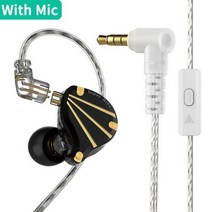 원래 QKZ-AK6 TITAN Metal HiFi 헤드폰 Super HIFI Bass 다이나믹 헤드셋 In Ear호환 커버 이어패드 밴드 호환, CHINA, With Mic Black