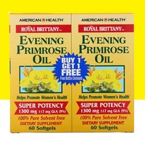 아메리칸헬스 로열 브리트니 이브닝 프림로즈 오일 감마리놀렌산 1300mg 60 소프트젤 X 2병 달맞이꽃