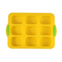 베이킹 오븐 Stomates 실리콘 베이킹 케이크 금형 Bakeware 식품 등급 파티 요리 도구 햄버거 빵 개, 10 Yellow-B