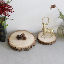 카페 매장 소품장식 원형 통나무 원목받침 집들이선물 심플한 티매트, 소 1p