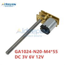 GA1024-N20-M4 x 55 기어 모터 DC 3V 6V 12V 30/60/100/400/600/1000RPM M4 55mm 나사 저속 컨트롤러 감속기, [04] 60, [02] 6V, 04 60_02 6V