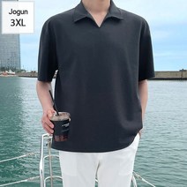 조군샵 젠틀 컷어웨이 오픈카라 반팔티 JG1765