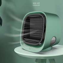 미니에어컨 캠핑에어컨 휴대용에어컨 5V 홈 미니 휴대용 에어 컨디셔너 3 색 라이트 가습기 정수기 USB 쿨, 02 green