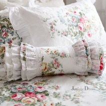 화이트 자수 장식 침구 베개 유럽 사탕 쿠션 공주 프릴 레이스 허리 소파 손 받침대, Cushion Cover, 19.010 - Cushion Cover