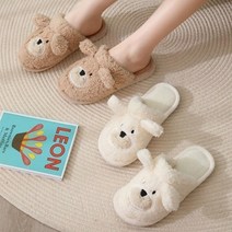 기타 뽀글곰돌이슬리퍼 실내화 리빙 털실내화 사무실 뽀글이, 뽀글곰돌이슬리퍼_아이보리_40-41(245-250)