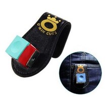 쵸크홀더 당구 스누커 가죽 마그네틱 벨트 클립 쵸크, 블랙BL07084