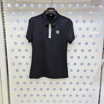 [파사디] 여성 쟈가드 반소매 골프 티셔츠 블랙 P23MTY163MBK