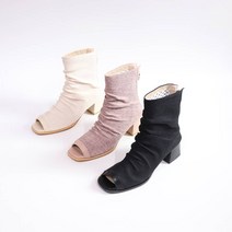 린넨 마부츠 여름 토오픈 엄마 구두 빅사이즈 255 260 265