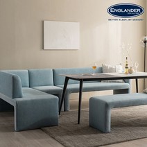 찰스 리버서블 세라믹 6인식탁(3인소파+1인소파+코너형소파), 식탁:양면세라믹|소파색상:네이비우형