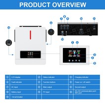 Daxtromn 태양광 인버터. 순수 사인파 하이브리드 충전 컨트롤러. 오프 온 3.6KW. 24VDC. 120A, 02 6.w 4 with WIFI