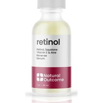 비타민앰플 모공 비타민C 씨 바르는앰플 세럼 Retinol Face Serum by Natural Outcome 히알루론산 비타민 E 스쿠알란 알로에 베라 얼굴용 리버스 레티놀 을, 단일수량