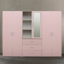 [1만원 즉시할인]장인가구 큐비 2400 옷장_화장대옷장+800도어 2개, 아이보리