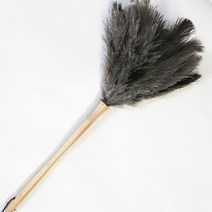 오키노피 원목 타조털 먼지털이개(중) 먼지제거 총채 자동차 차량용 더스터, 1개