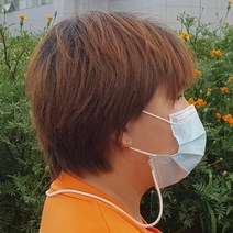 BUyuS인씨네 마스크 스트랩 심플한 목걸이줄 분실방지 길이 52cm 짧은 고리 목줄 목걸이 넥밴드 인쇄 비용 별도굿딜 브이숍