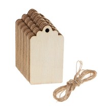 시크리트몰 우드네임태그 우드태그 나무 이름표 68x39mm 10p+마끈 3M