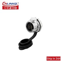태양광발전 Cnlinko LP16 M16 2pin 산업 방수 전원 커넥터 IP67 패널 마운트 태양 광전지 LED 성장 빛, 03 LP-16 2pin socket