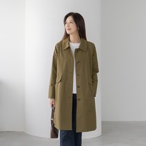 엄마옷 마담4060 40대 50대 중년 여성 데일리 가을 환절기 상의 빅사이즈 엔딘벨트트렌치코트-QCO2409001-