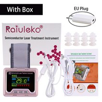 혈당측정기 혈당체크기 650nm 레이저 치료기 당뇨병 고혈압 치료를위한 다이오드 LLLT 부비동염기구 콜레스, 03 164 With box AU