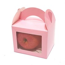 선물상자 쿠키상자 마카롱 머핀 포장상자, 56. 창문형 선물상자(핑크) 소, 1개