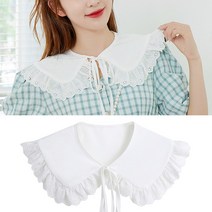 미르마루 목만 있는 레이어드 페이크 넥카라 HH + 파우치 세트