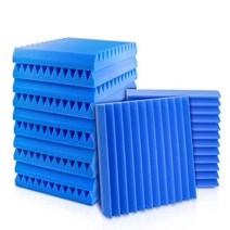 실내방음벽 가정용 아파트 방음벽 차음재 차음판 1224Pcs 30x30x25cm 내화성 스튜디오 어쿠스틱 패널 방음 보호 스폰지 음향 거품, 12Pack, Blue