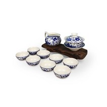 박씨상방 청화백자 개합 당초문 다기세트 1-2