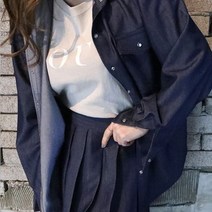 모로코코 진청 베이직 데님 남방