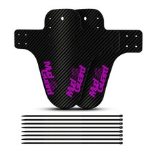 자전거부품산악 자전거 흙받기 3D 탄소 섬유 능직 MTB 펜더 전면/후면 타이어 휠 범용 디스크 브레이크 적, 2 pcs Pink