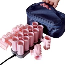 전기 헤어롤셋팅기 휴대용 여행용 열셋팅롤 헤어롤 헤어매직기 앞머리 헤어롤 헤어고데기 세팅기 구르프, D개