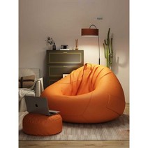 빈백 의자 1인 1인용 에어 빅쿠션 원룸, 오렌지 L