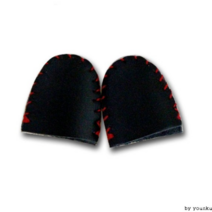 검정 손가락골무 2P 바느질골무 바늘골무 골무, 2개, 블랙