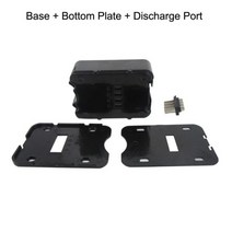 24V 36V 48V 전기 전자 자전거 배터리 박스 케이스 커버 빈 은색 물고기 알루미늄 하우징 액세서리 하단 방전