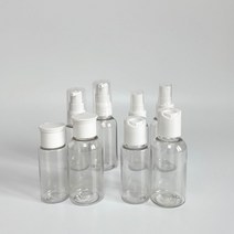 PET 30 50ml 투명 스킨 로션 향수 소분 미스트 미니공병 용기 휴대용 여행용 리필 병 통, 원터치캡