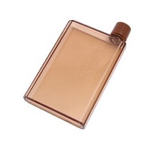생수병가습기 원룸가습기 USB가습기 A5 A6 메모 종이 물 병 플랫 컵 BPA 무료 클리어 북 휴대용 패드 크기, 03 BROWN_02 A5-420ML