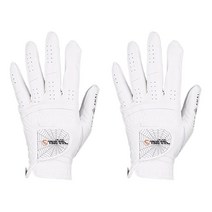 자마골프 e 기능성 남성용 골프장갑 왼손착용 오른손잡이용 2p, 화이트