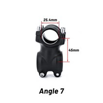 콕핏 렉마운트 스템 마운트 거치대 자전거 7도 45mm 초경량 25.431.8mm 산악 도로 자전거 cnc 가공 매트 자전거 부품 mtb 자전거, 25.4xx45mm 블랙