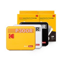 JJ KODAK 발송 코닥 미니3 레트로 P300R 카트리지 68매 번들 블루투스 휴대용 포토프린터 즉석 폴라로이드 스마트폰사진인화기 미니 핸드폰 휴대폰 사진기 인쇄기, JJ KODAK 코닥 미니3 P300R(옐로_단품+카트