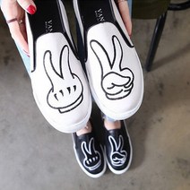 베리슈 베리슈 여성 브이 자수 슬립온 스니커즈 단화 (3545573)