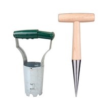 2pcs 농업 홈 정원 도구 분재 구멍 펀치 핸드 헬드 심기 Transplanter 세트 휴대용 Succulents 장치 Dibber, 01 2pcs