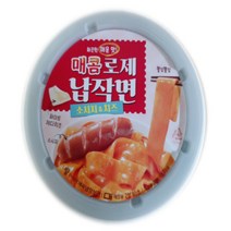 매콤 로제납작면 [소시지 치즈포함]매운맛 즉석용기컵 188g x 6개, 상세페이지 참조