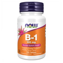 나우 푸드 티아민 HCI 비타민 B-1 100mg 100정 1병, 1개