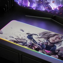 rgb 장패드 RGB 빛나는 마우스 패드 사무실 게임 홈 천막 키보드 초대형 두꺼운 멋진 노트북 사용자 정의, 17 y_02 Thickness 4MM