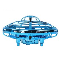 낚시 미끼 투척기 드론 손 감지 비행 ufo 공 led 미니 헬리콥터 적외선 유도, 파란색