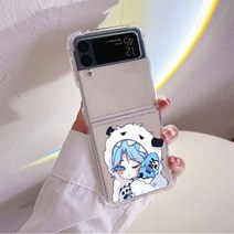 Sk8 삼성 호환 갤럭시 Z 플립 4 인피니티 케이스 투명 실리콘 전화 커버 에어백 zflip 5G 3 ZFlip3 Flip3 Flip4