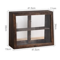 빈티지 원목 쇼케이스 베이커리 디저트 빵 그릇 우드 진열장 클래식