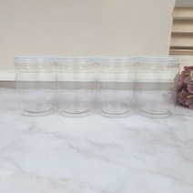 ABM 원형 보관 용기 500ml 4개입용기 원형용기 화장품용기 밀폐용기 휴대용용기, 단품