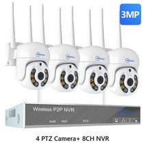 Movols-H.265 3MP 5MP HD 무선 CCTV 시스템 양방향 오디오 방수 PTZ WIFI IP 보안 카메라 8CH NVR 비디오, 02 8CH 3MP With 4 PTZ_05 4T